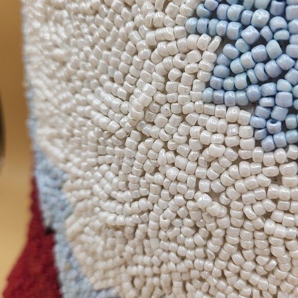 Santa Claus Christmas Pillow Beaded 34th & Pine Xmas Holiday Decor 14" Square - Picture 11 of 13